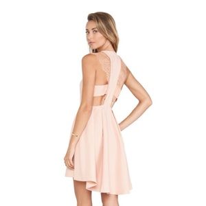NWT BCBGeneration Blush Lace Shoulder Dress